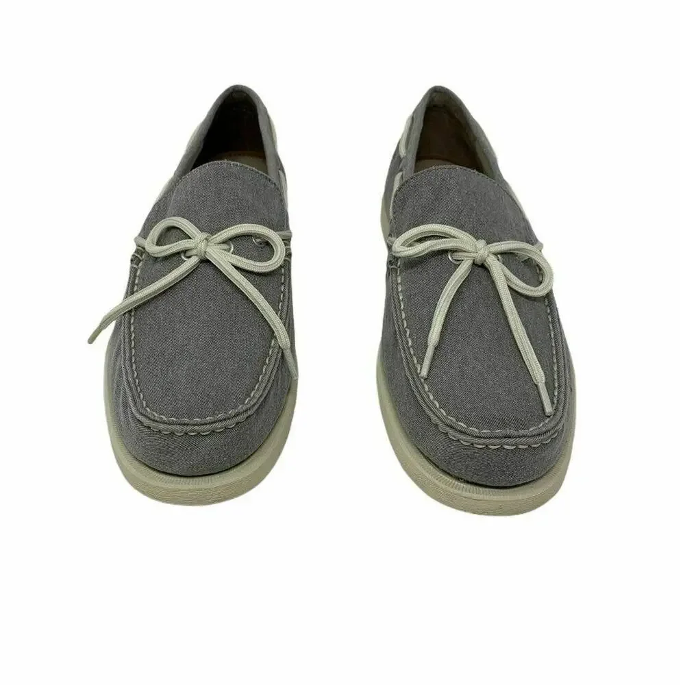 Eastland Men's Yarmouth 1-Eye Canvas Gray Boat Shoes 8D